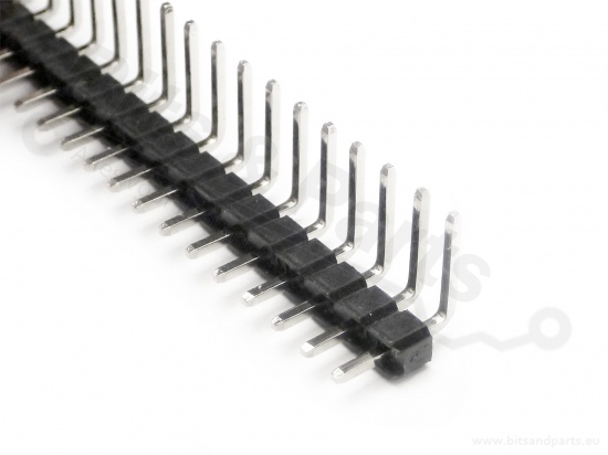 Headerpins male 40 pins metaal 90 graden haaks